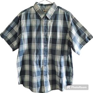 HAGGAR MEN'S SHORT SLEEVE SHIRT SZ L